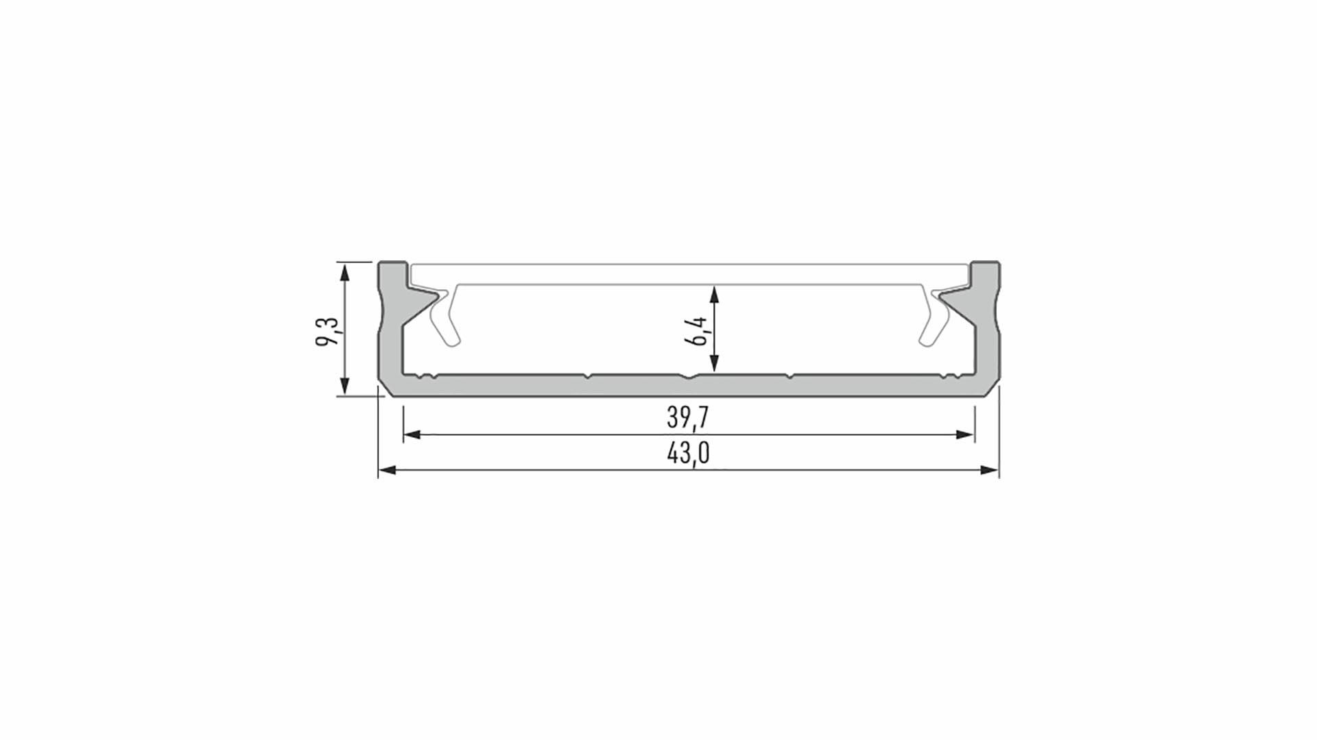 Profil LED LUMINES typ SOLIS surowy 2,02 m