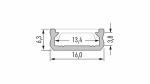Profil LED LUMINES typ D czarny anodowany 1 m