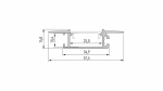 Profil LED LUMINES typ Zati srebrny anodowany 2,02 m