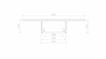 Profil LED LUMINES typ Plato surowy 2,02 m