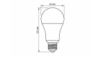Źródło LED E27 15W A65 Biała Zimna