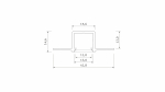 Profil LED LUMINES typ Gaudi srebrny anodowany 2,02 m