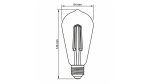 Źródło LED E27 6W ST64 Filament DIM Amber WW