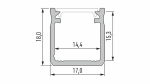 Profil LED LUMINES typ Y inox anodowany 1 m