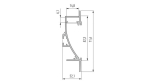 Profil LED LUMINES typ Tiano srebrny anodowany 2,02 m