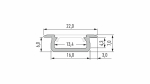 Profil LED LUMINES typ Z inox anodowany 3 m