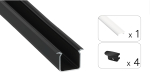 Zestaw TEKKNI SKAGEN czarny, klosz mrożony 3 m 2.0