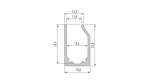 Profil LED LUMINES typ I10 srebrny anodowany 2,02 m