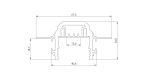 Profil LED LUMINES typ DURO srebrny anodowany 1 m