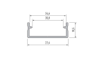 Profil LED LUMINES typ DUAL inox anodowany 2,02 m