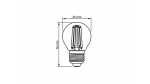 Źródło LED E27 6W G45 Filament Biała Ciepła