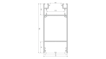 Profil LED LUMINES typ Dulio srebrny anodowany 2,02 m