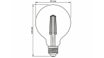Źródło LED E27 7W G95 Filament  DIM Amber WW