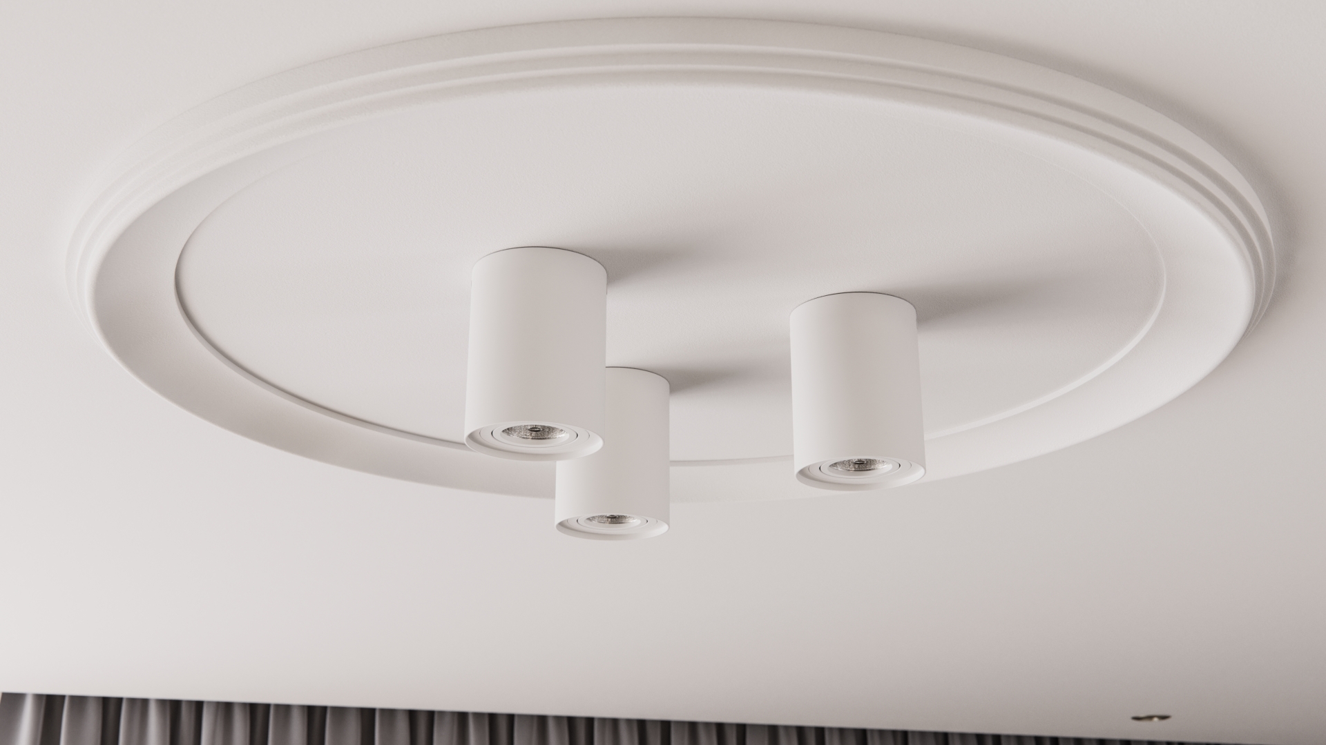 Oświetlenie główne z lamp natynkowych
